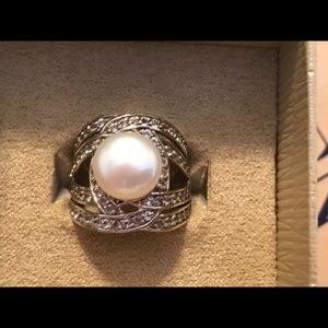 Pearl Pave Ring